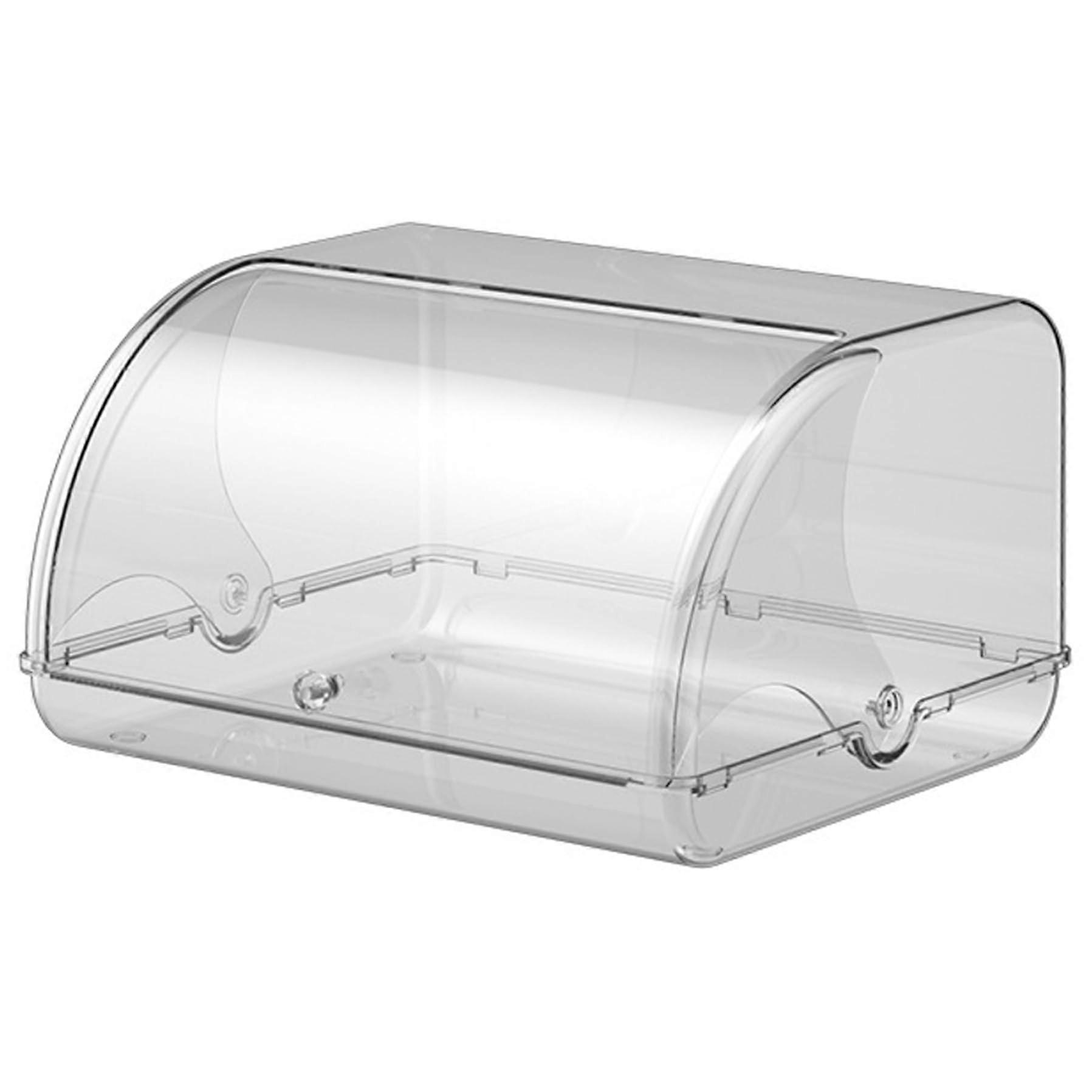 Roll  Bread Bin Large Capacity Clear PET Bread Box with Easy Clean Lid for Home Kitchen Storage