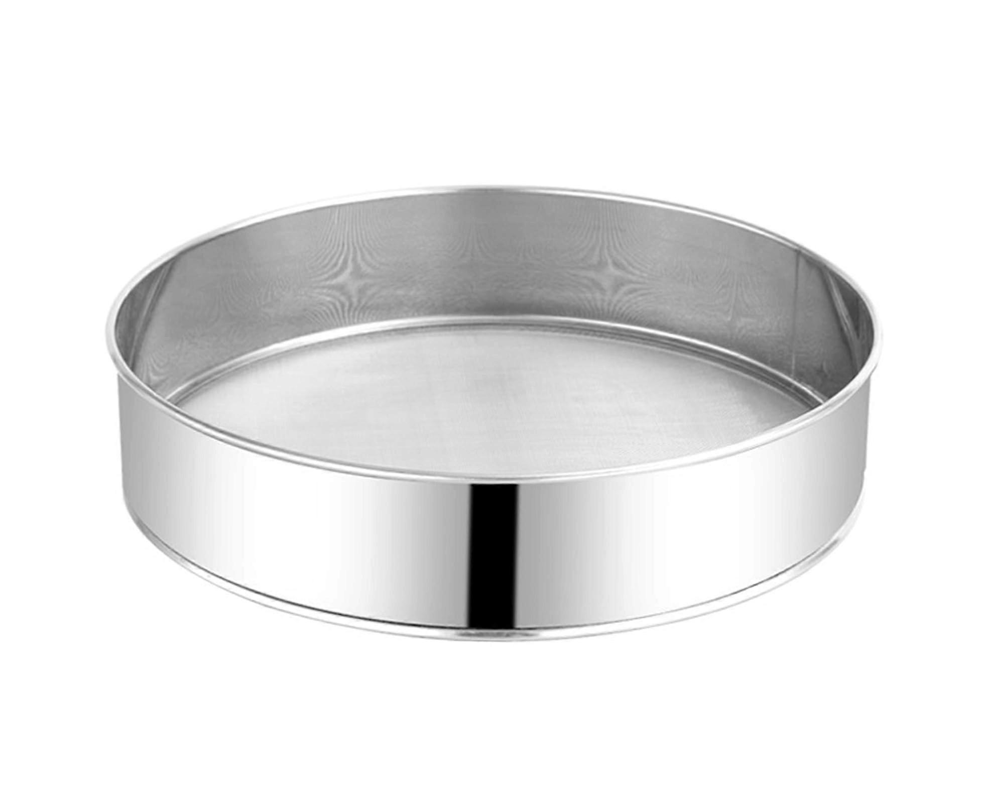 25cm Stainless Steel Flour Sieve Fine Mesh Baking Sifter RustProof for Kitchen Use