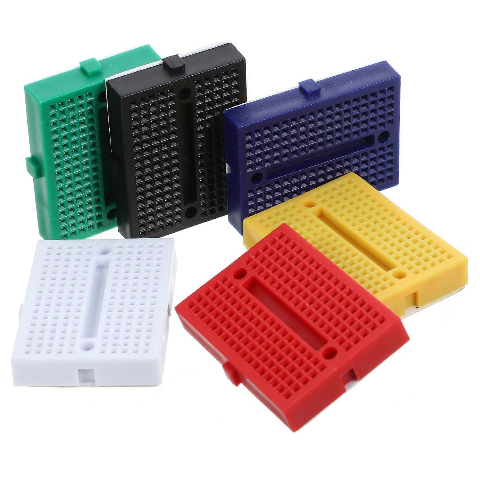 6PCS Mini Solderless Breadboard Kit for Electronics Projects, Small Interlocking Boards for DIY