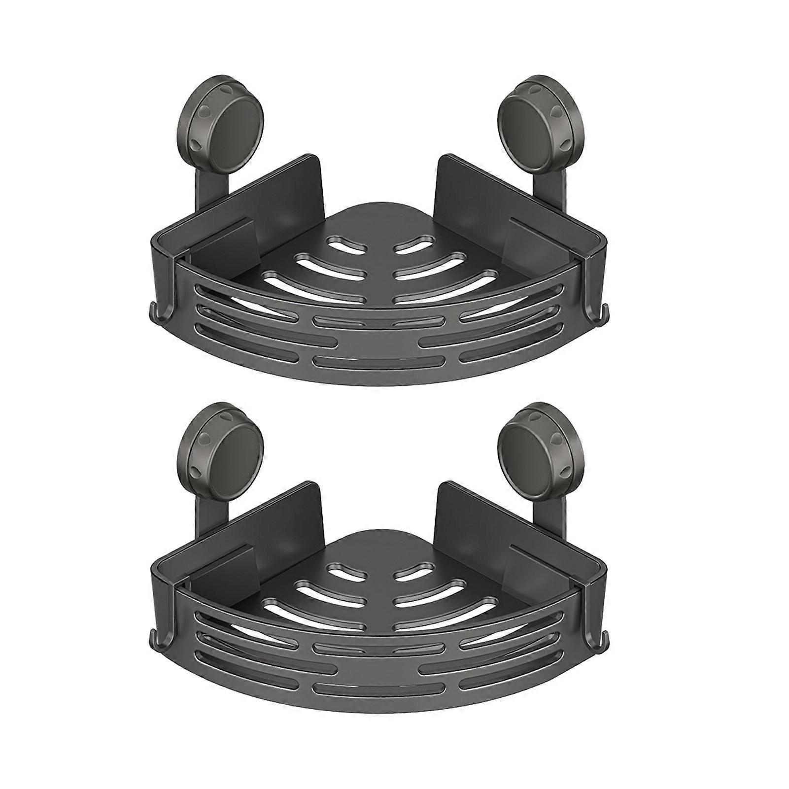 Storage Rack - ABS Rust Proof Suction Cup - Bathroom Kitchen Corner - Single Layer 29.5cm