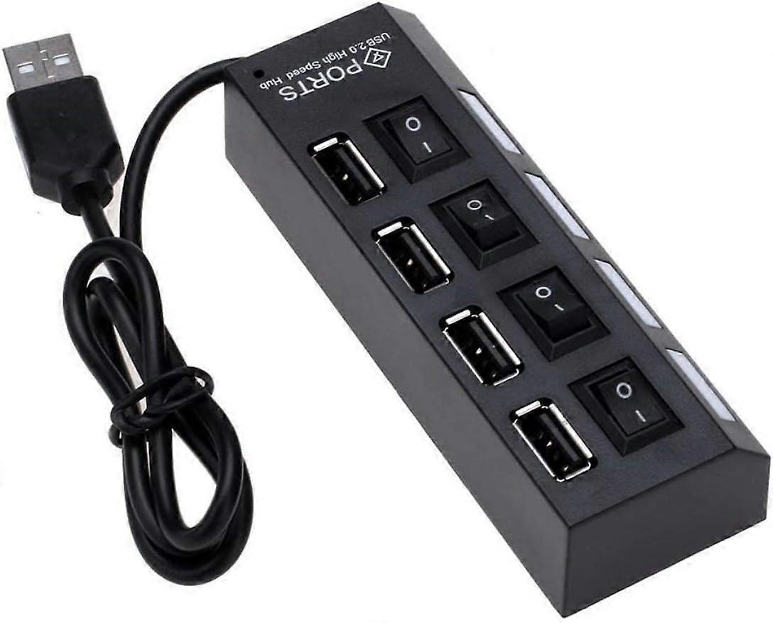 USB Hub 4 Port Speed Data Transfer MultiDevice Connectivity for Laptop PC Xbox Printer