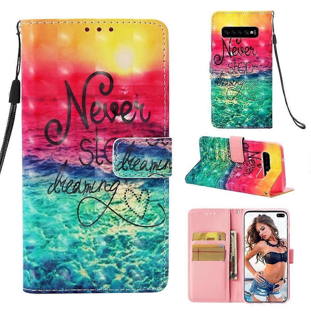 Pattern Print PU Leather Stand Magnetic Casing for Samsung Galaxy S10 Plus