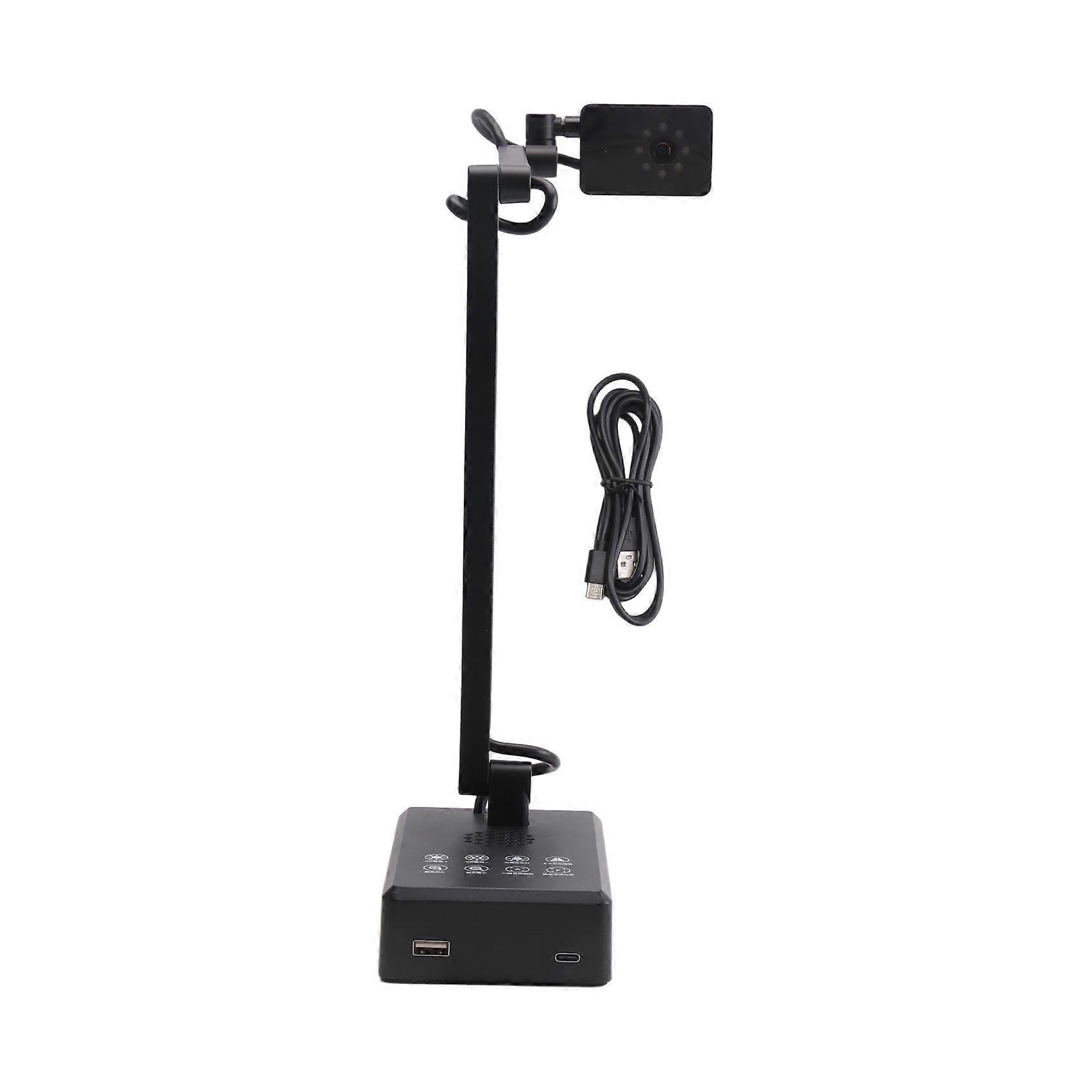 4K USB Document Camera 16MP Webcam Visualiser Image Invert Foldable for Live Demo Web Conferencing