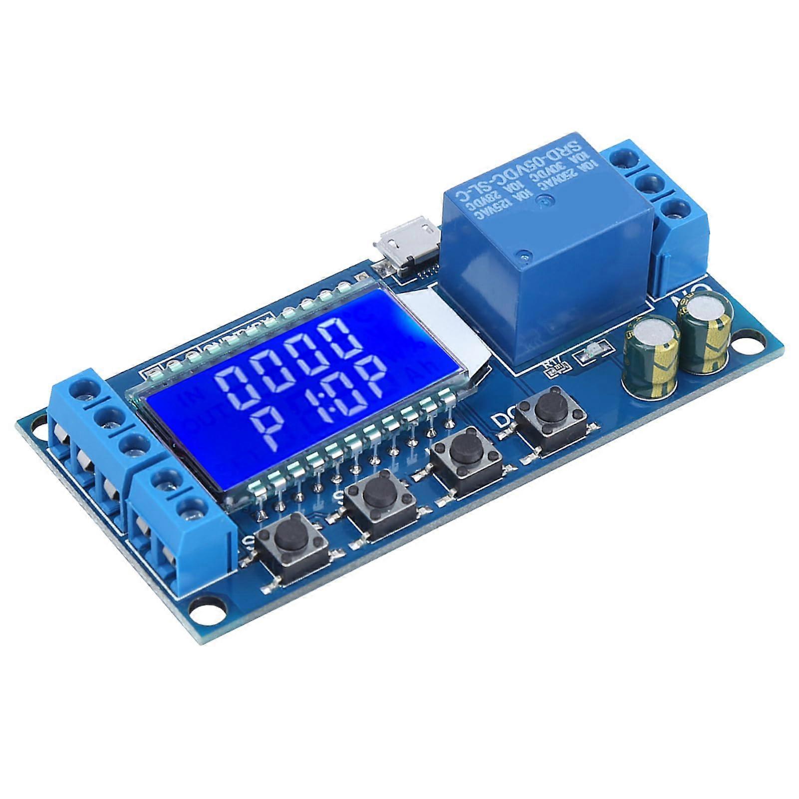 LCD Relay Timer Module with Wide Voltage Compatibility 630V DC, Sleep Mode and LCD Display