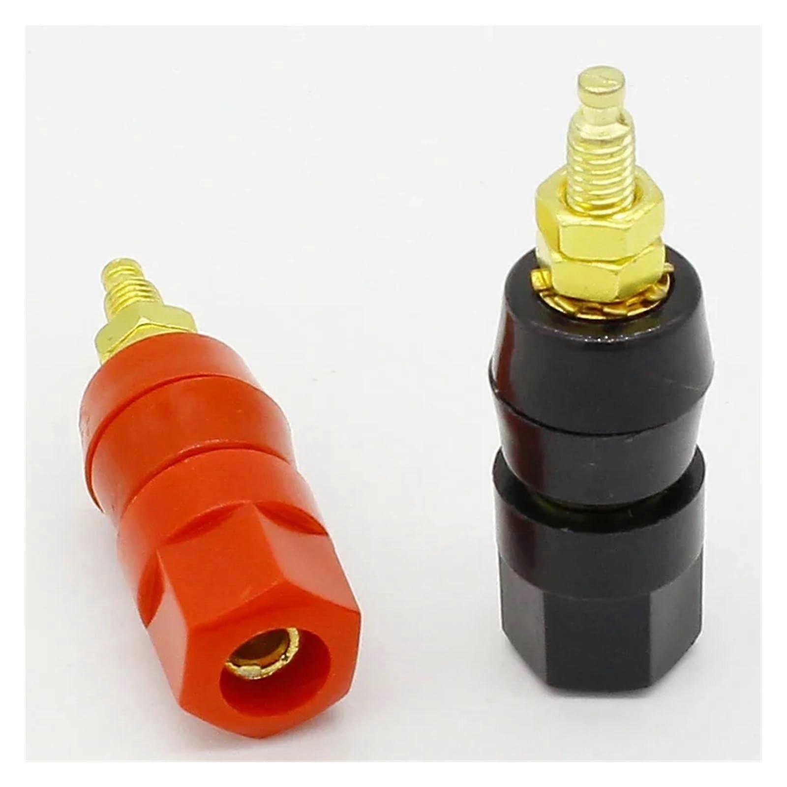 Speaker Binding Posts Pair Red and Black Banana Speaker Terminals for Amplifier Panel Mount