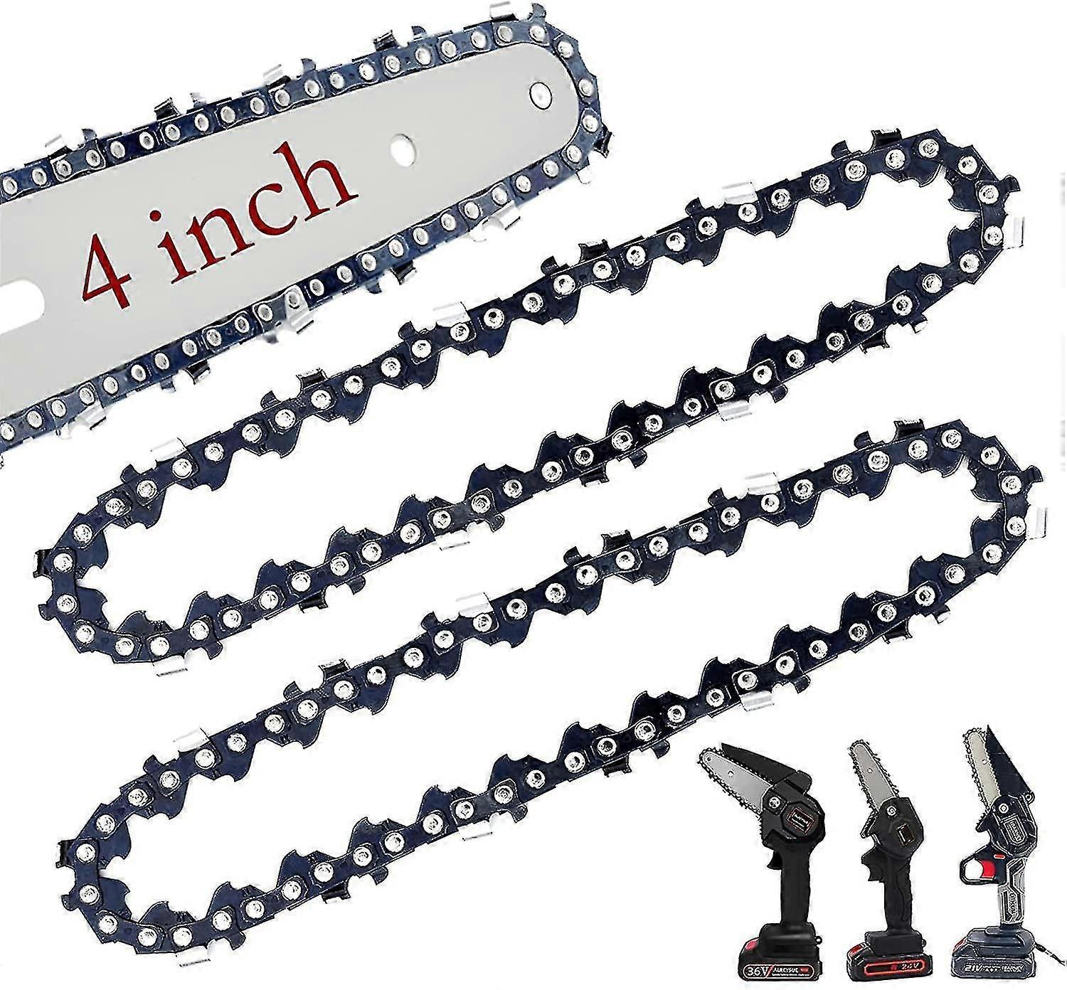 2 Packs Mini Chainsaw Chain, 4 Inch Replacement Chains Thsinde-subaoe
