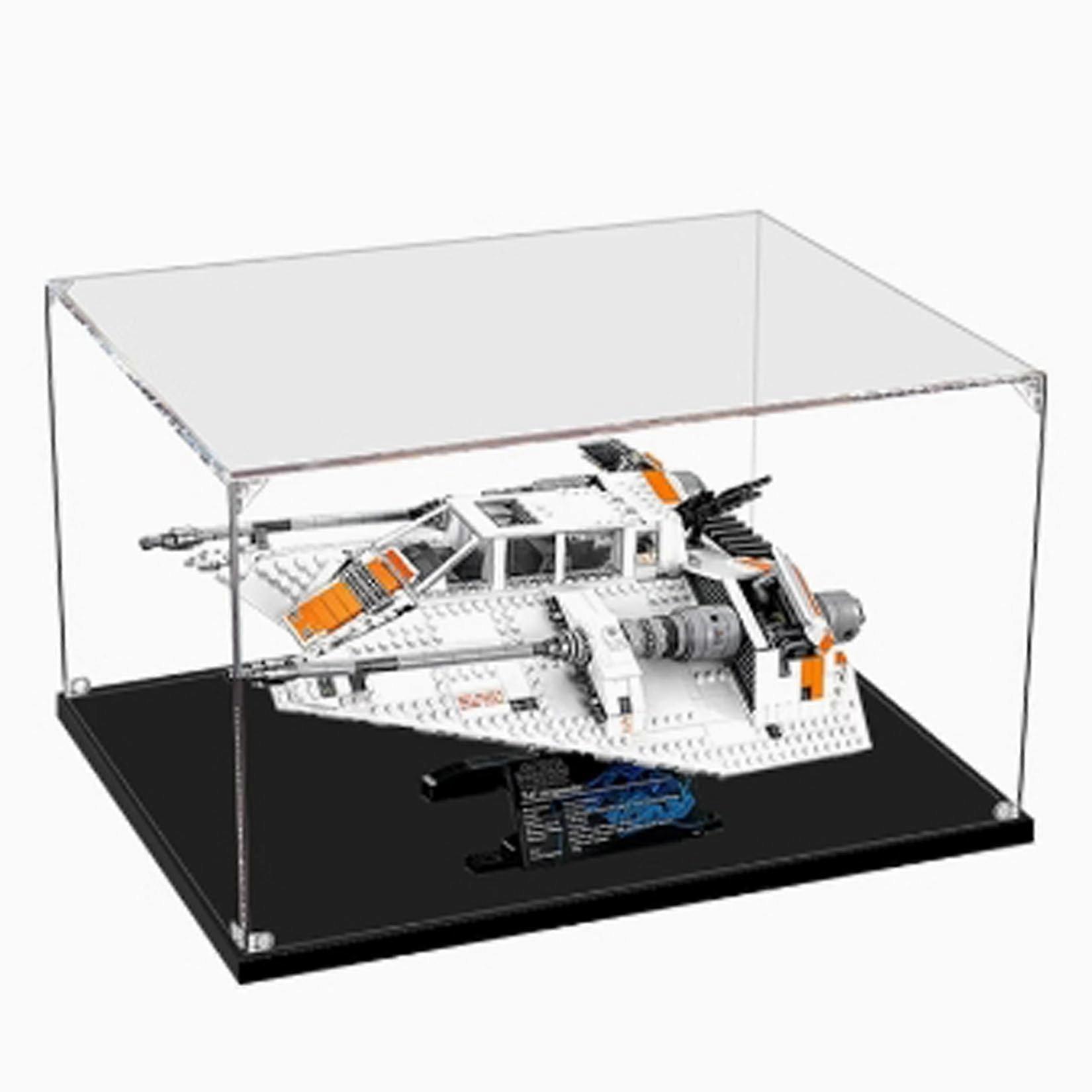 Transparent Acrylic Dustproof Display Case with UV Protection and Stackable Base 17.7x13.7x9.8 for