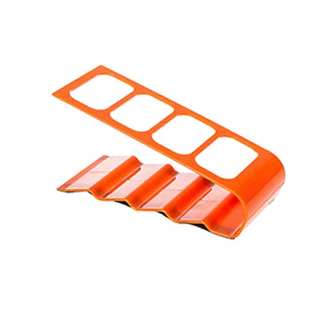 Remote Organizer Storage Rack Orange 18.50x7.00x6.50cm Portable Multi-functional Rectangular Design For Remote Controls 1Set