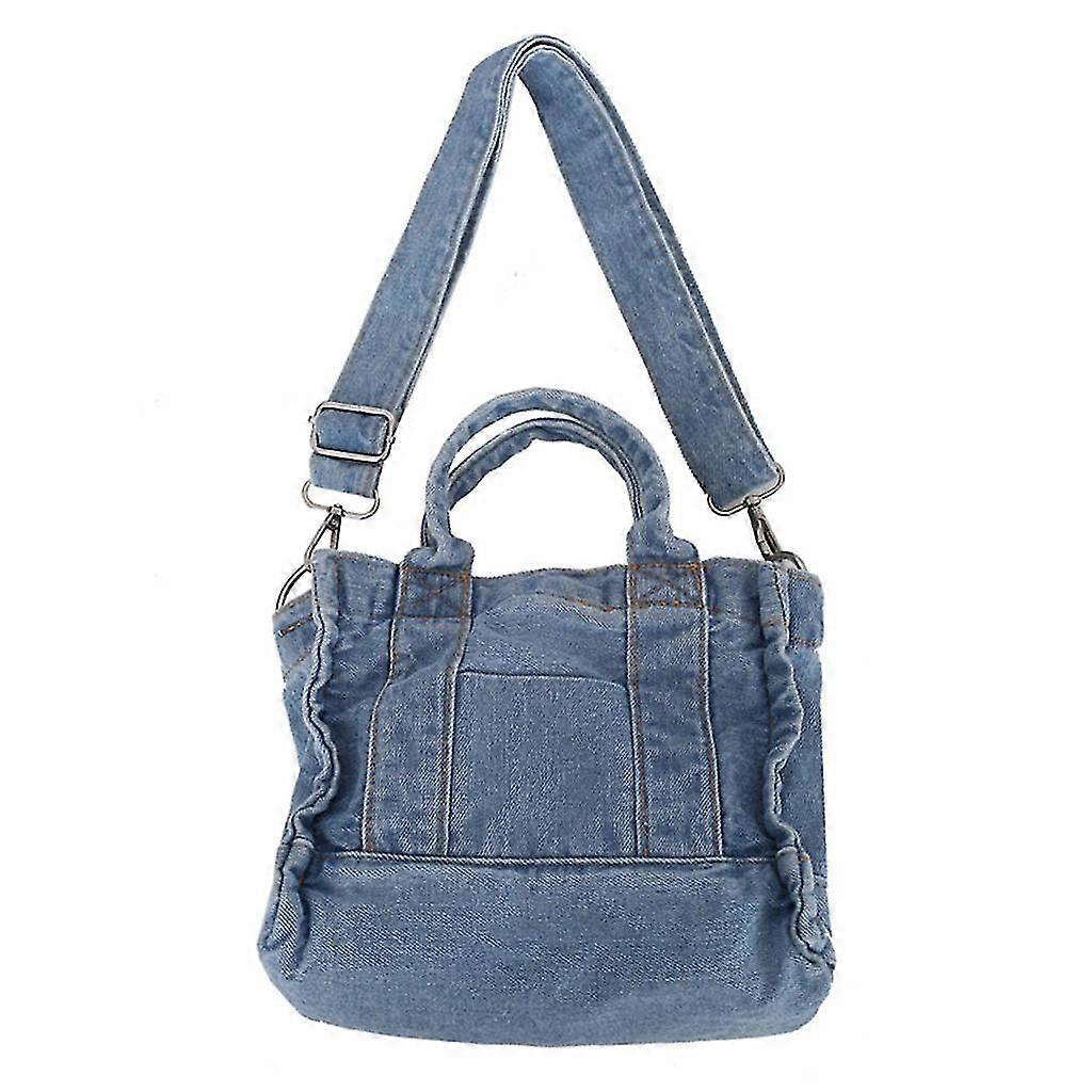 Denim Shoulder Handbag, Multifunction Soft Shopper