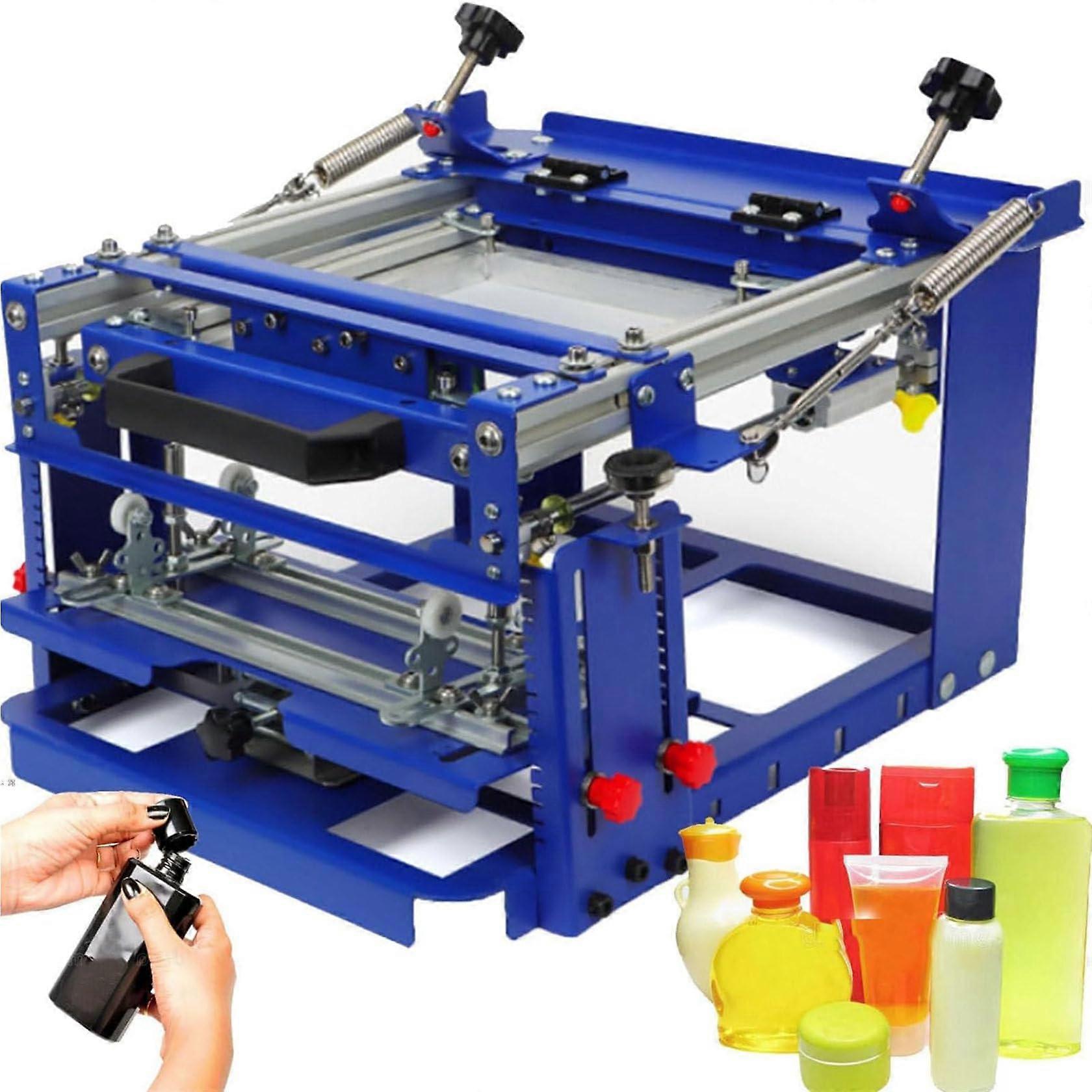 Cylindrical Screen Printing Kit with Adjustable Platform for Cups and Bottles, Fits Under 80mm