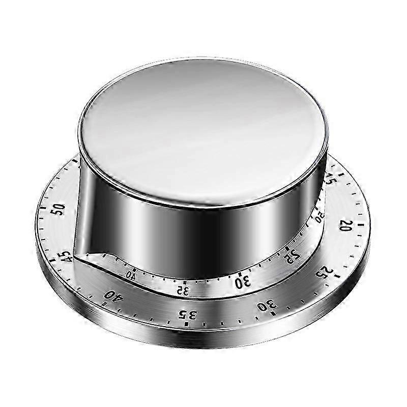 Timer Magnetic Stainless Steel, Timer Mechanical, Countdown Timer Stainless Steel, Timer with Magnetic Base, Egg Timer Kitchen Timer, Mechanical 1 Hou