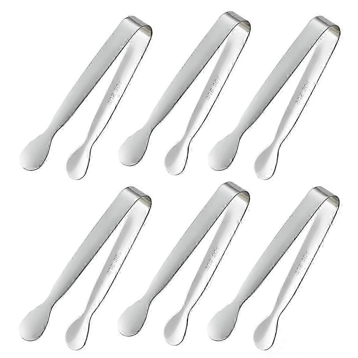 Conjunto de 6 mini pinças resistentes, 10,8 cm (4,25 polegadas), aço inoxidável 304 de alta qualidade.