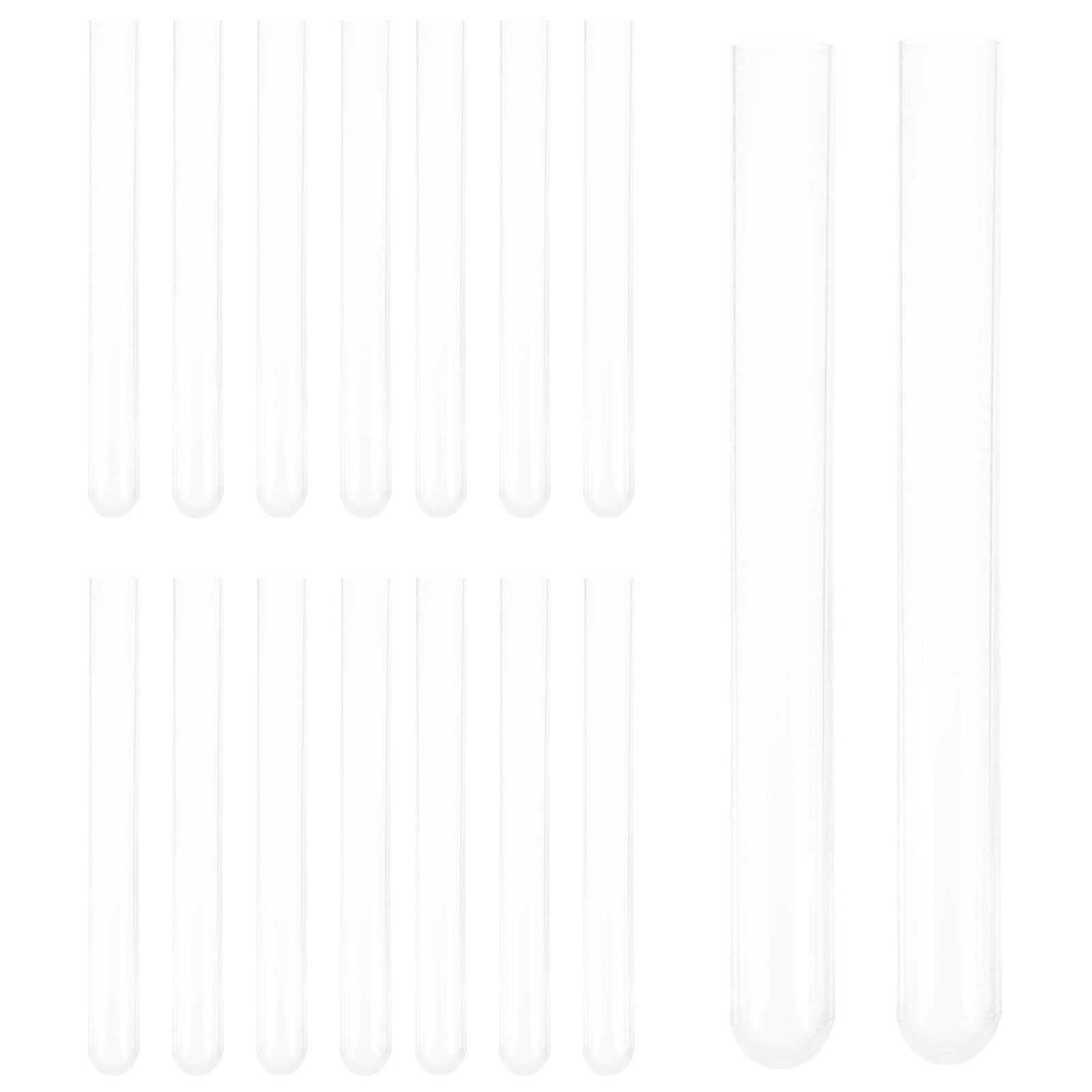 Transparent Plastic Sampling Tube Test Tubes for Labs 20Pcs for Sample Storage