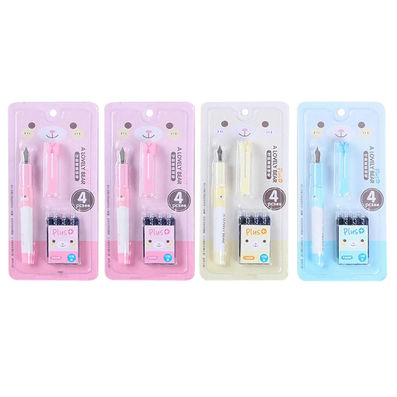 Portable Writing Pen Set with Replaceable Calligraphy Pens for Writing 4Sets