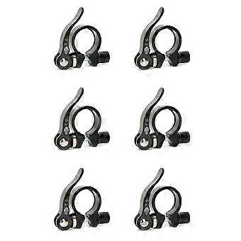 6 morsetti per tubo sella per bicicletta, per mountain bike e bici da strada, lucchetto per tubo sella, 28,6 mm