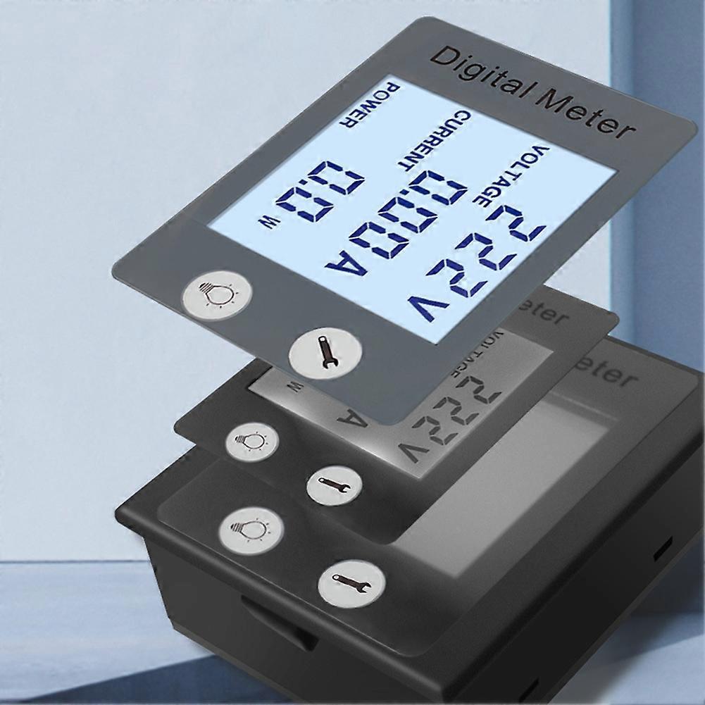 Main Unit + Closed 32A AC Single Phase Digital Voltmeter Ammeter 220V