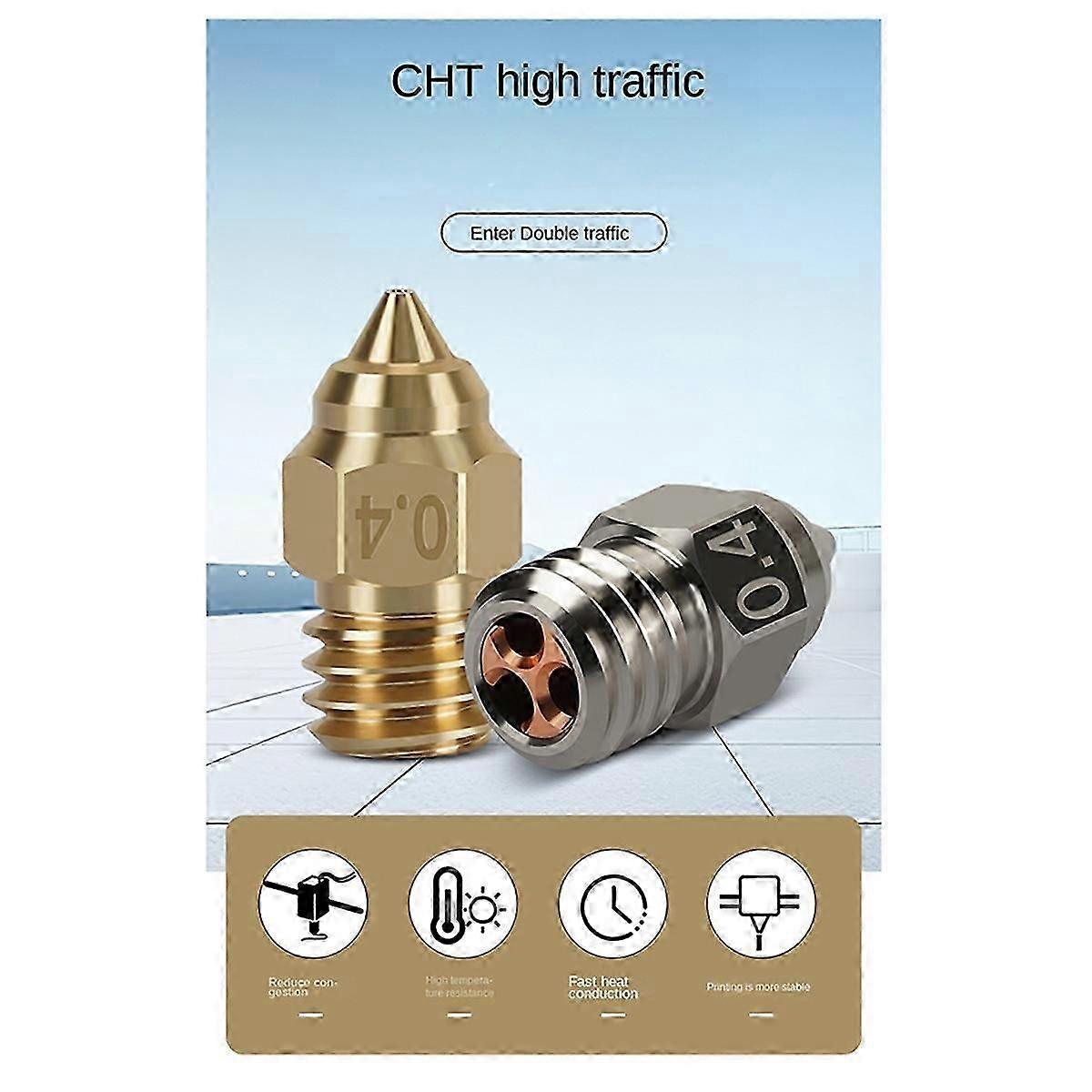compatible for 3/3 V2/5 Pro/5 plus Brass Coppering Clone Hardened Nozzles