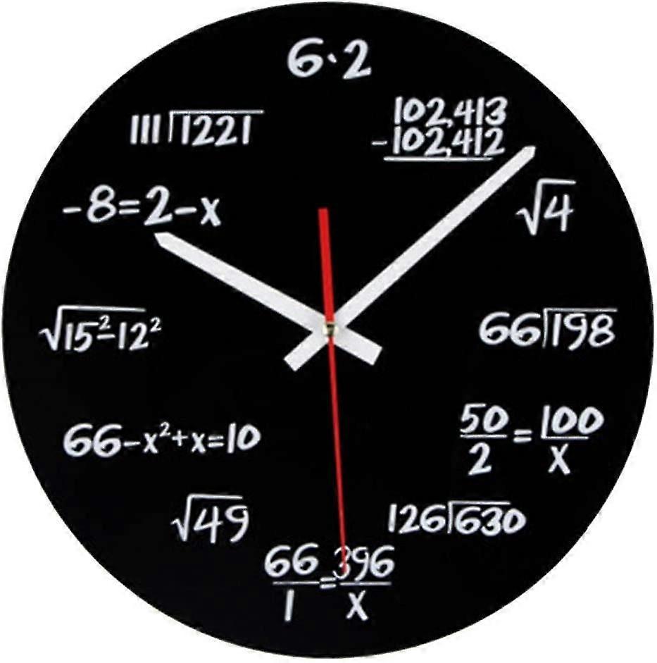 Math Clock, Novel Wall Clock Unique Wall Clock Math Formula Clock Simple Math Equations
