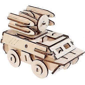 Wooden Craft Kit Assembly Toys Puzzle Toys, Tank Puzzle Models Kids