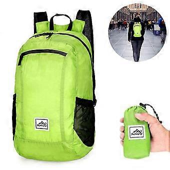 Grüner Wander-Tagesrucksack, wasserabweisender, leichter packbarer Rucksack für Reisen, Camping im Freien