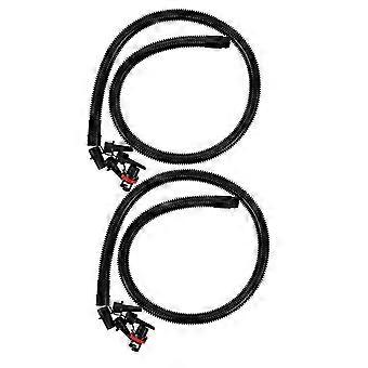 Kayak Inflator Extension Tube with Adapter, 2pcs Black Plastic for Paddle Board Pump