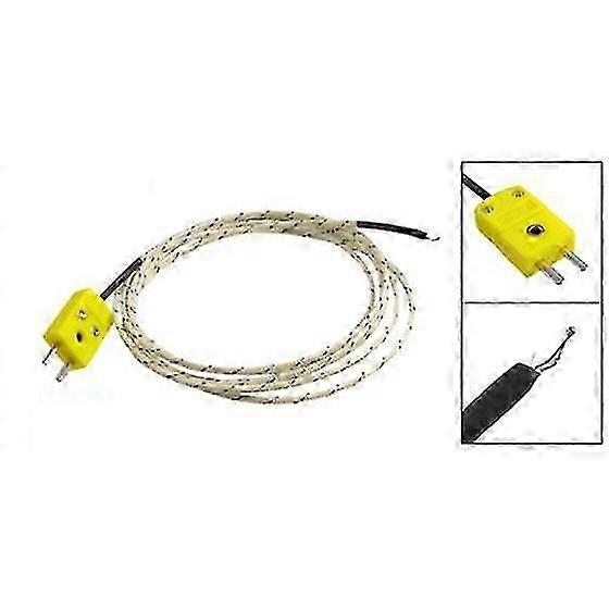 2m Cable K Type Thermocouple Temperature Measuring Probe Sensor White