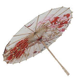 Chinese Oil Paper Umbrella Peony Pattern Classical Decorative DIY Painting Umbrella compatible with Weeding Party Stage