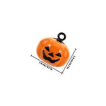 Copper Pumpkin Pet Pendant Bell for Pets 5Pcs Orange Halloween Decor