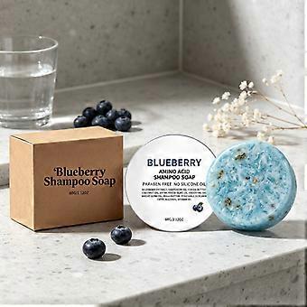 Blueberry Amino Acid Shampoo Soap, Mild Gentle Scalp Care, Create Fluffy Smooth Hair With Long Lasting Fragrance, 1/2/4Pcs