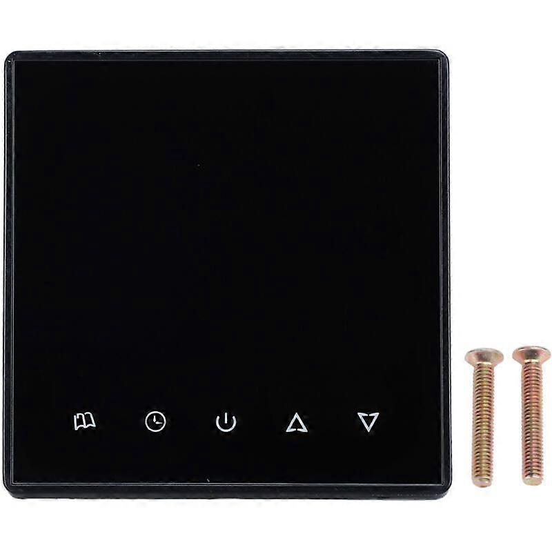 Smart thermostat, digital LCD screen, memory function, 5 to 45 degrees Celsius, 3A charging current, temperature controller, black