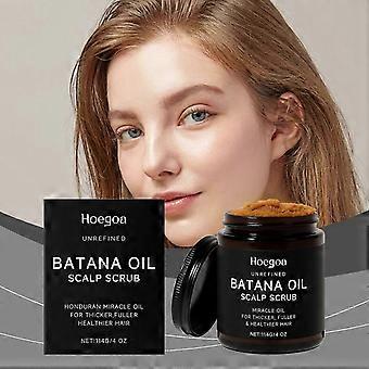 Exfoliante nutritivo para el cuero cabelludo con aceite de batana y vitamina E, tratamiento hidratante de limpieza profunda para el cuero cabelludo y el cabello (más de 30 minutos).