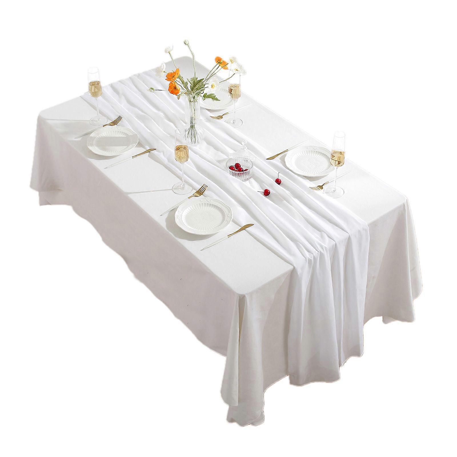 Boho Sheer Chiffon Table Runner For Office And Study Use
