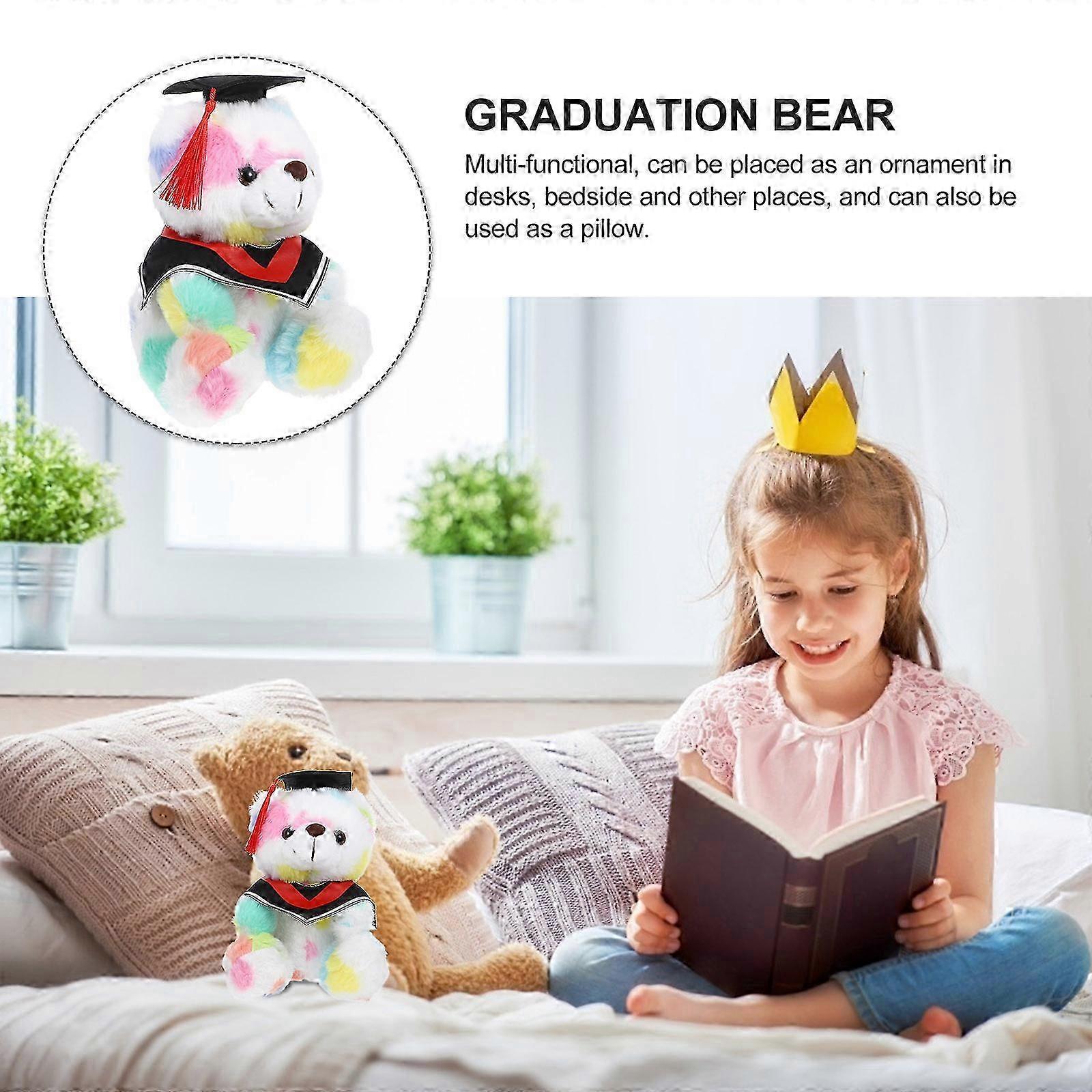 Adorable Red Bear Graduation Toy