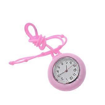 Rosa medizinische Taschenuhr für Krankenschwestern, 1 Stück, Silikon
