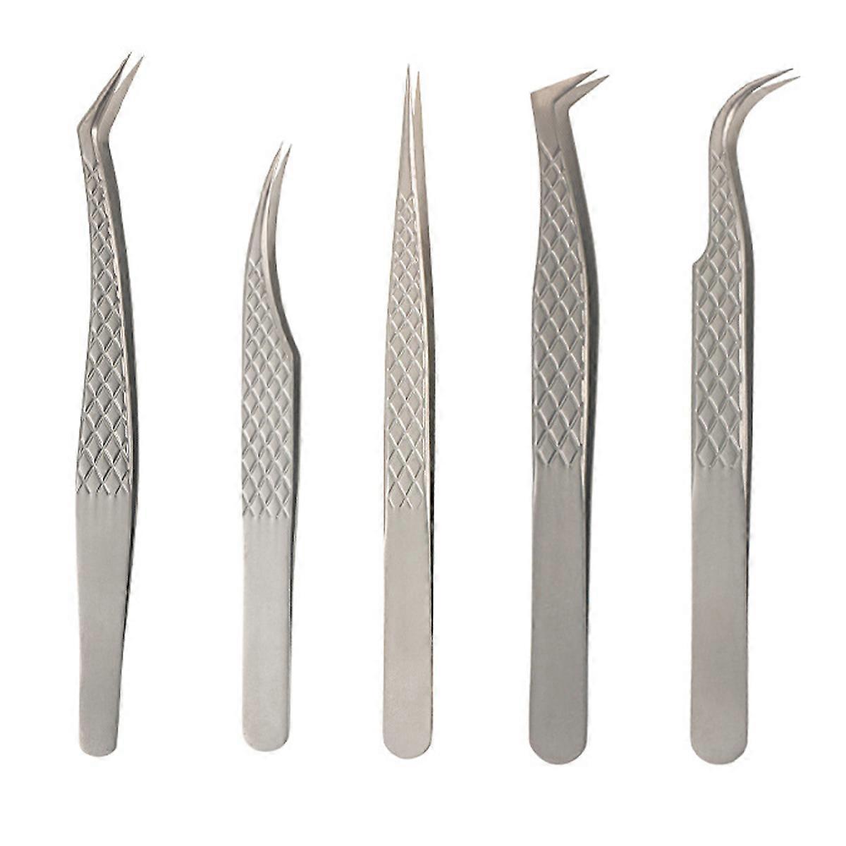 Microfiber-Tip Non-Slip Rust-Resistant Lash Tweezers