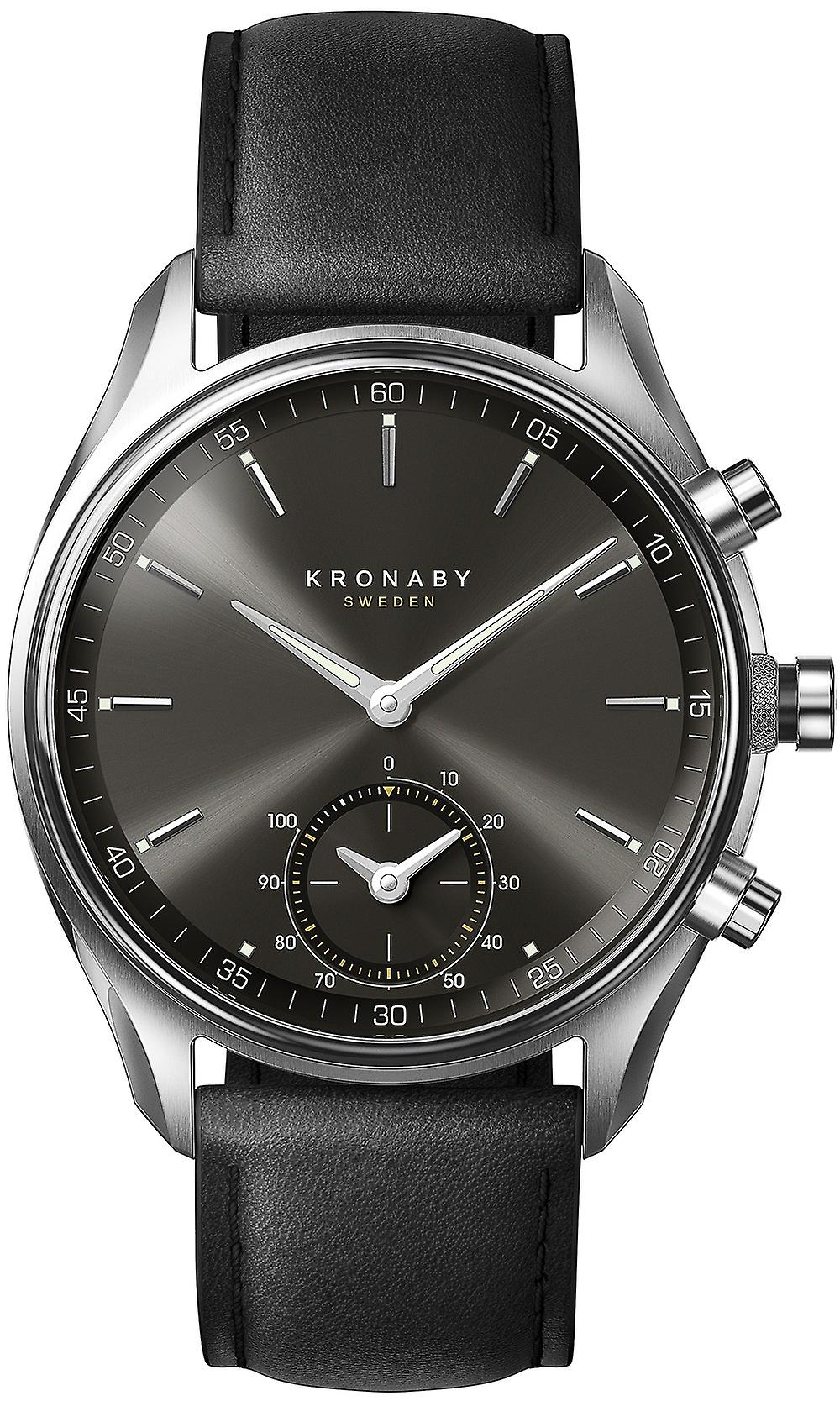 Kronaby sekel Watch for Analog Quartz Men with Cowskin Bracelet S0718/1