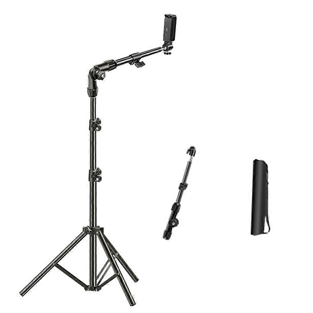 Phone Tripod Adjustable Horizontal Overhead Cell Stand for Recording