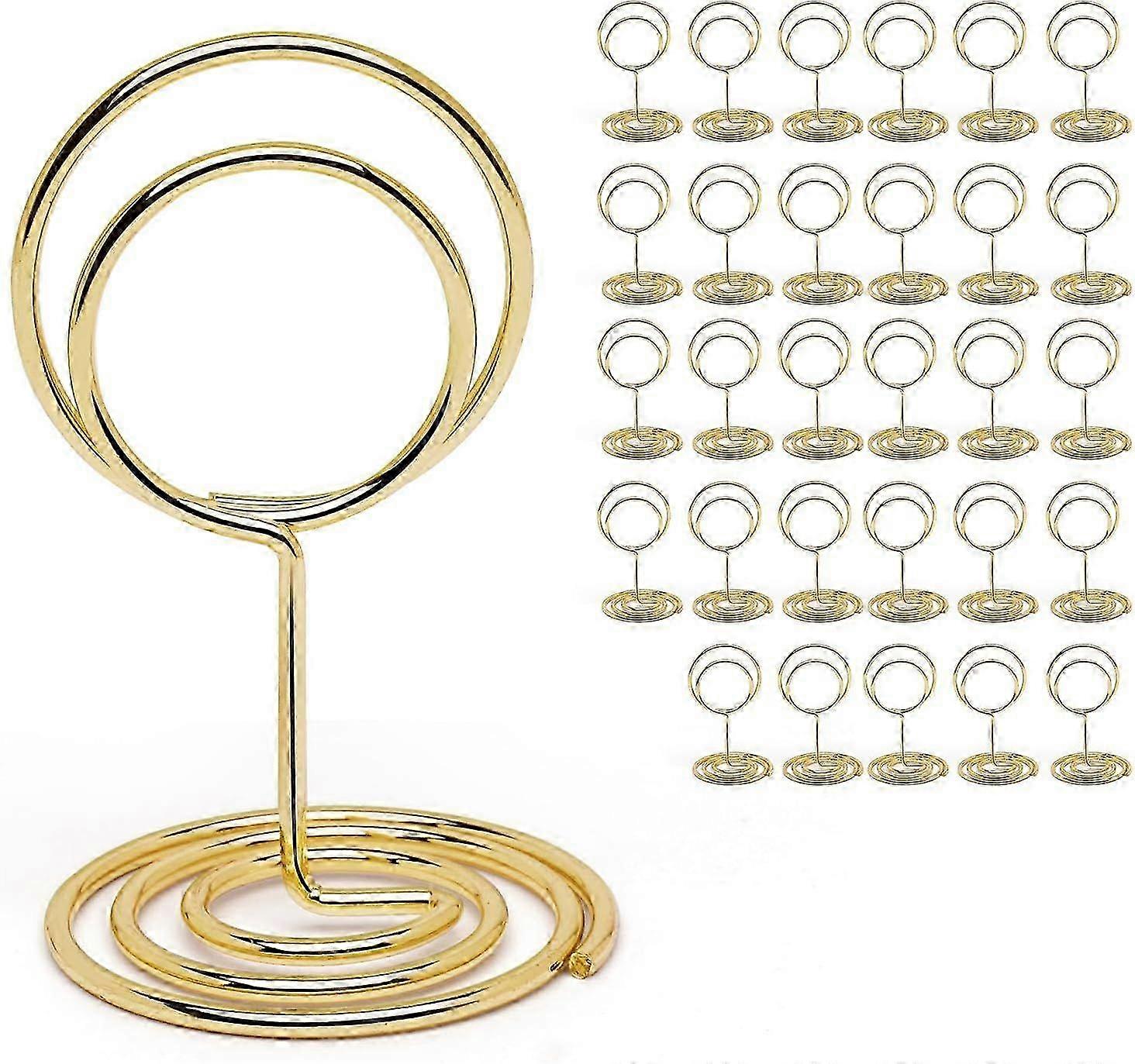 Gold Spiral Table Number Holders 30 Pack