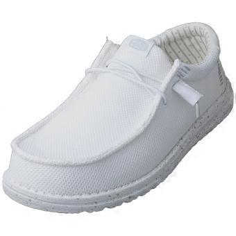 Hey Dude Wally Stretch Sox Mens Loafer Shoes in White