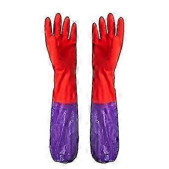 Long Warm Anti-Slip Rubber Cleaning Gloves