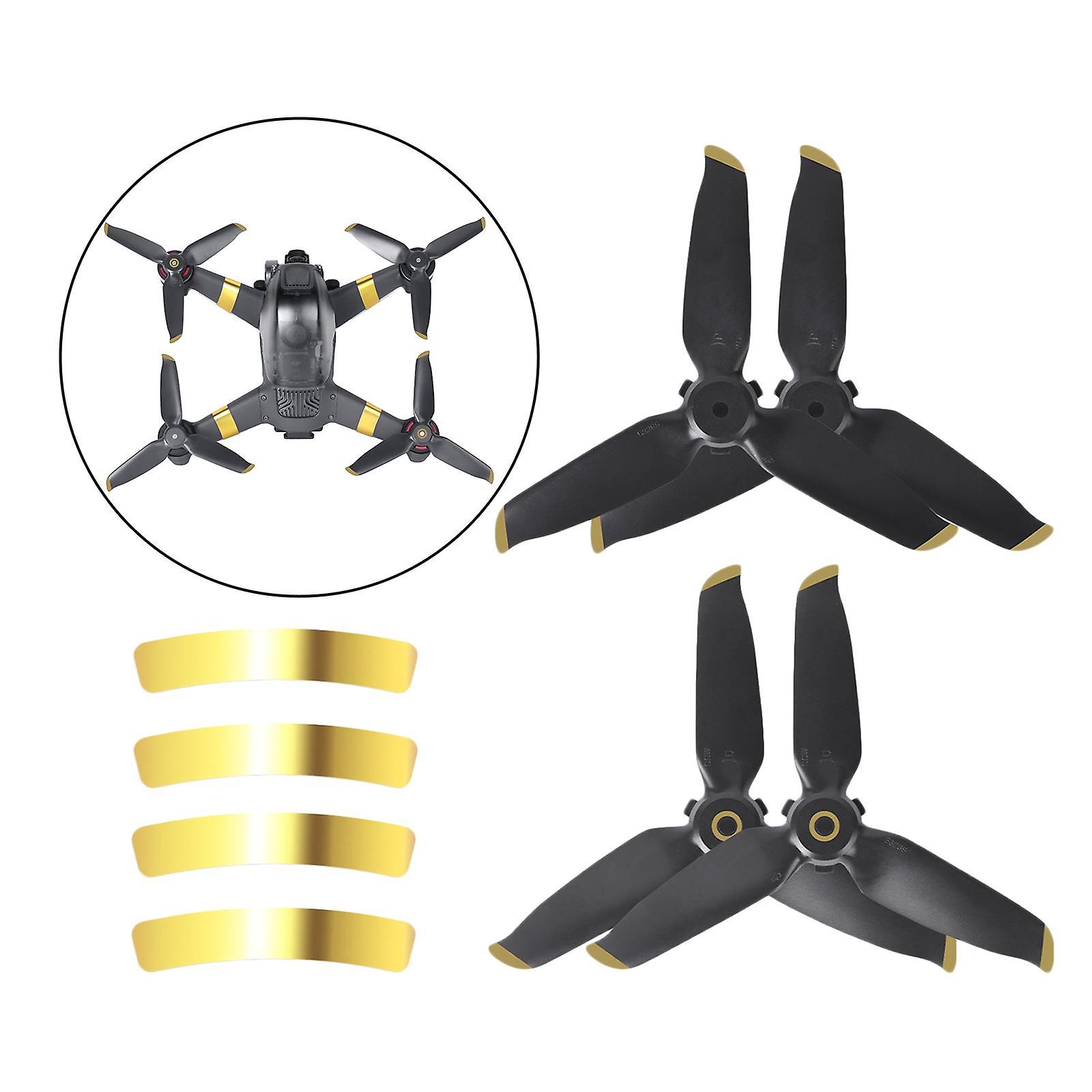 Replacement Propeller For Dji Fpv Rc Drone Parts 2pair Silver Sticker