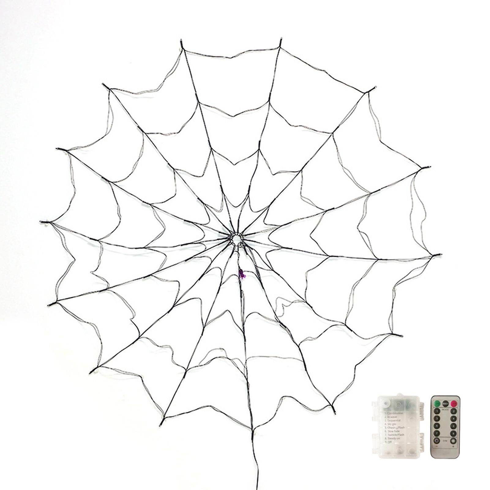 Scary Led Spider Web Lights Haunted Atmosphere Led Lights For Halloween Themed Parties