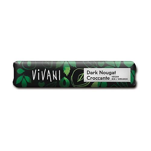 Crunchy dark nougat bar 1 bar of 35g (Hazelnut - Chocolate)