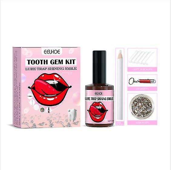 20 κομμάτια S κοσμήματα starter kit, Diy δόντι gem kit με σκλήρυνση φως και κόλλα