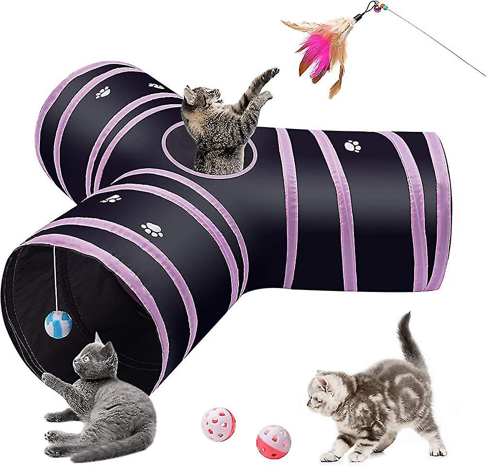 3 Way Cat Tunnel Y Shape Cat Tunnel 30cm Collapsible Pet Play Tunnel For Heilwiy Cats Gift @bugu