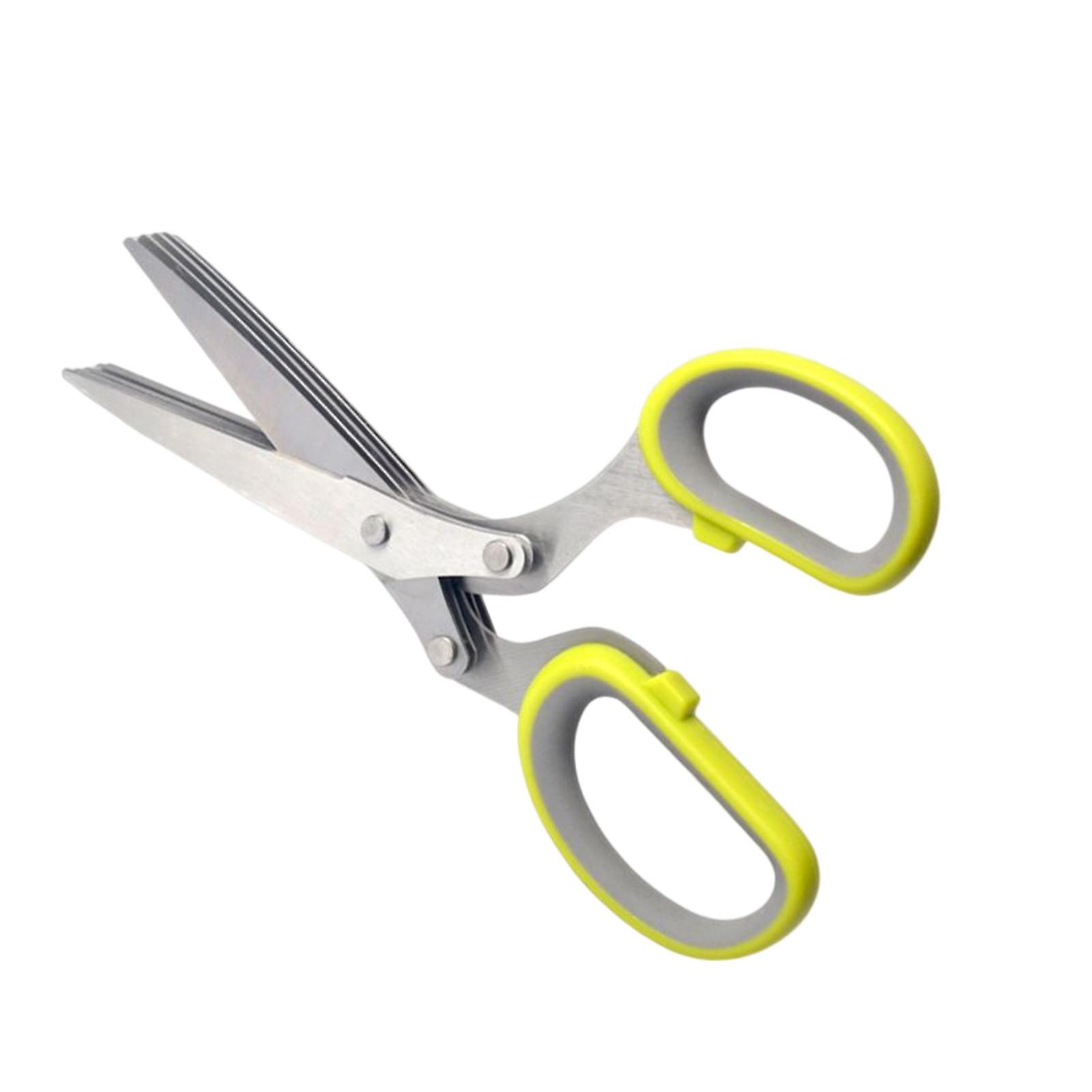 5 Layers Kitchen Scissors Shredded Chopper Gadget Multi Blade for Herb No Brush