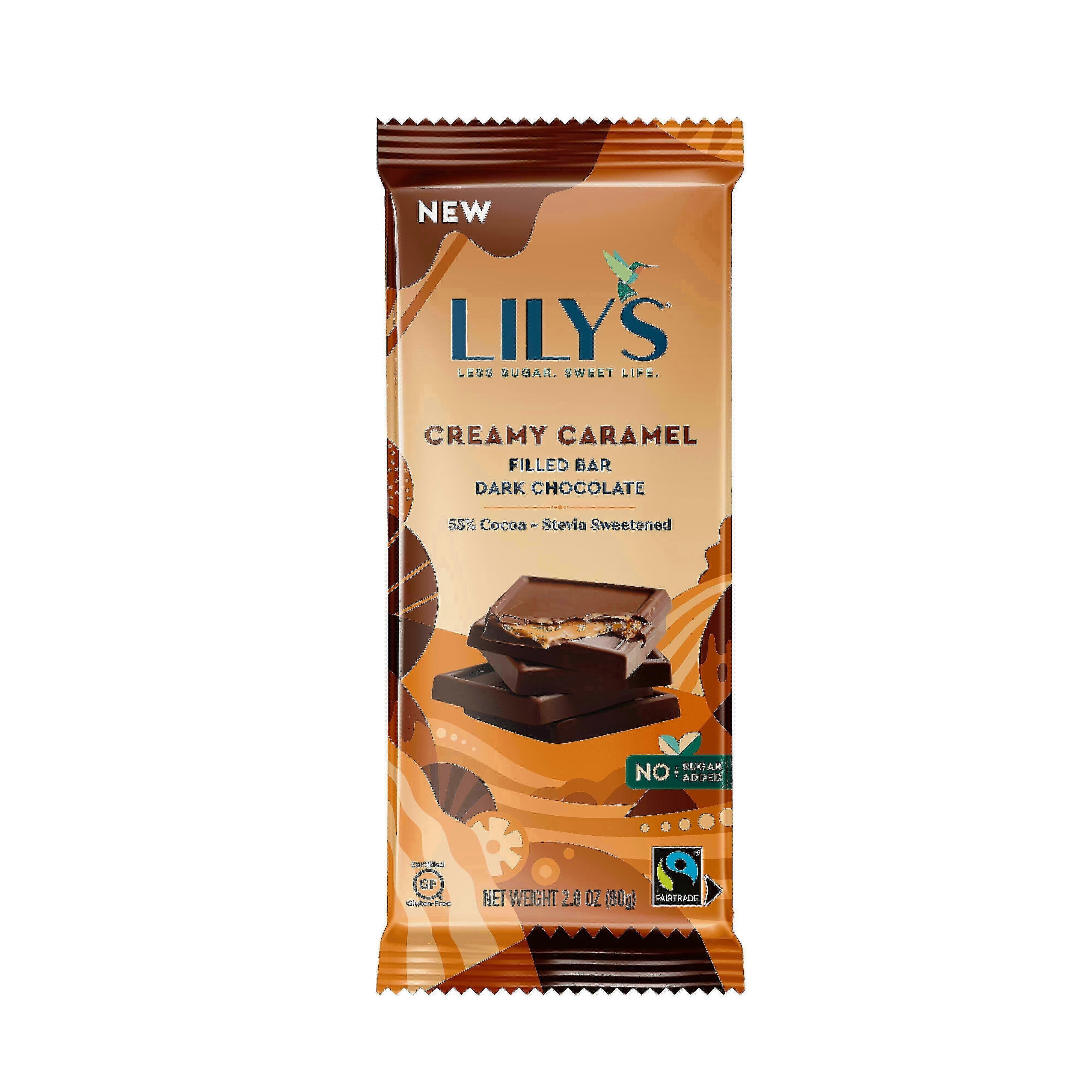 Lily's Creamy Caramel Filled Dark Chocolate Bar, 2.8 Oz