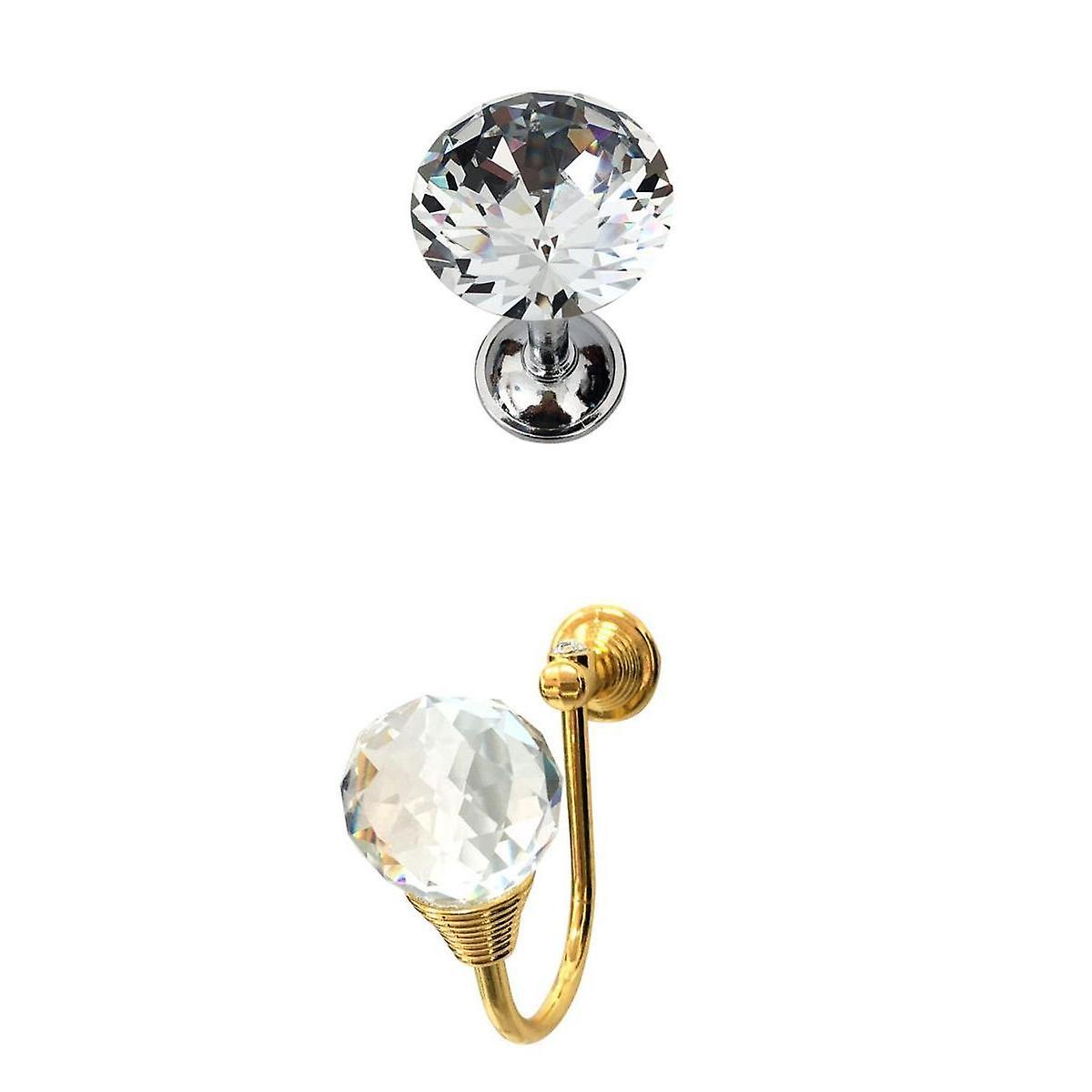 2x Solid Zinc Alloy Curtain Hook Wall Hook Door Hanger