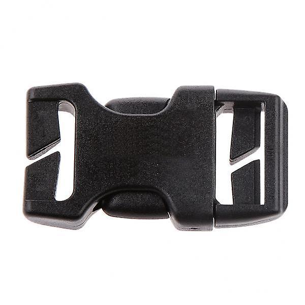 2x1Pcs Black Plastic Side Release Clasp Buckles Webbing Strap 20mm