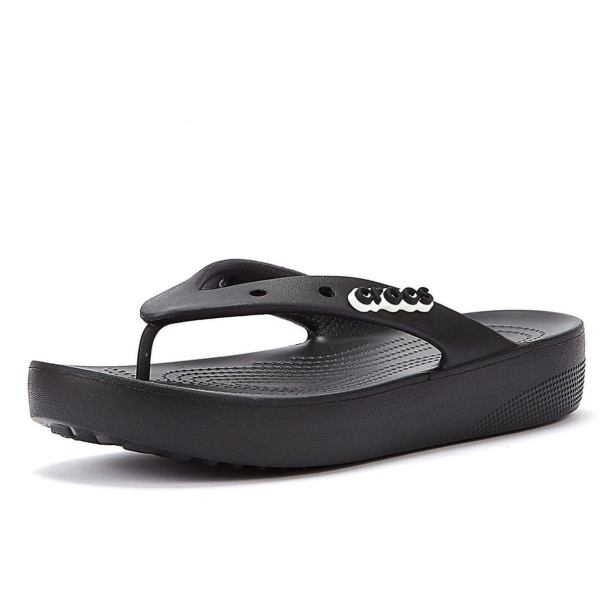 Crocs Classic Platform Womens Black Flip Flops